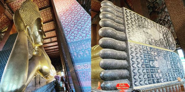 Wot pho - golden reclining buddha - with feet 108 symbols